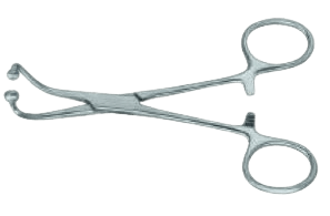 3атискач з кулькою та гнiздом для прикрiплення операцiйноi бiлизни до шкiри 140 мм Surgimax 06-490-14